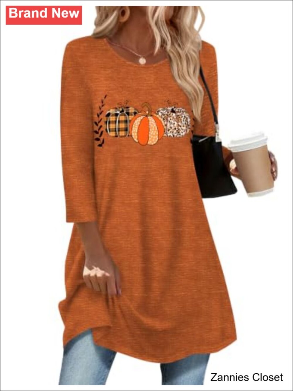 👻 Zeagoo Womens Tunic Top 3/4 Sleeve Loose Fit Dressy Casual Blouse